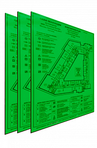 План эвакуации Стандарт на ПВХ пластике, формат А2