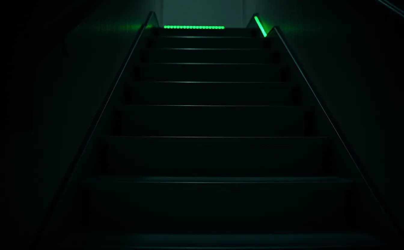 Фотолюминесцентная разметка на полу и ступенях: где она реально повышает ориентирование