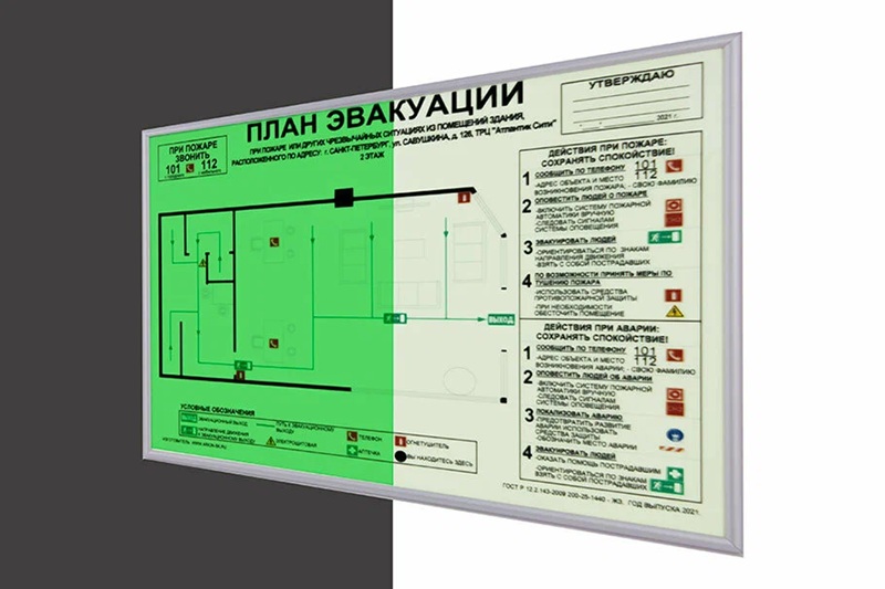 Как выбрать материал для долговечных планов эвакуации