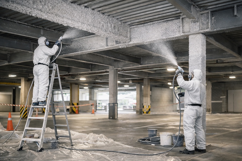 Огнезащита металлоконструкций на парковках и рампах с учетом износа и влажности