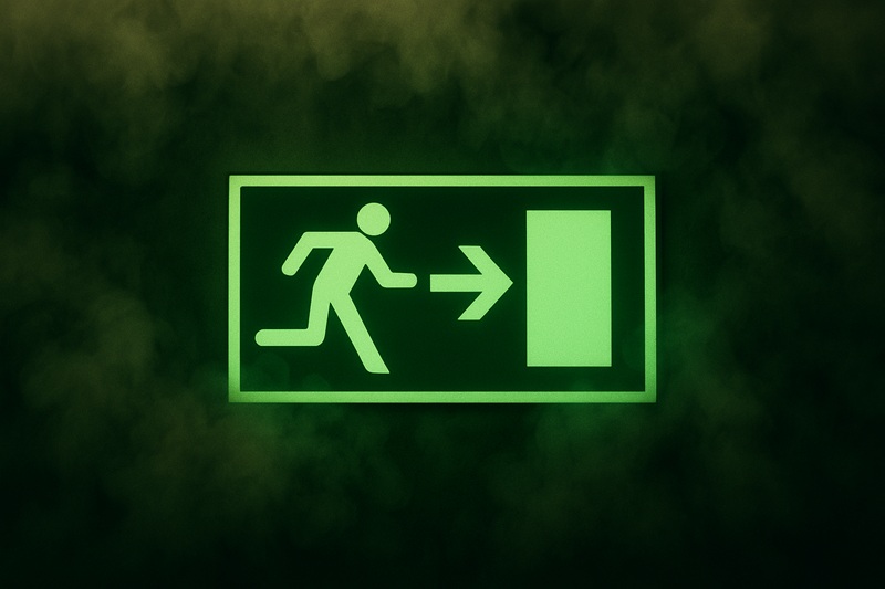 Фотолюминесцентные материалы в задымлении