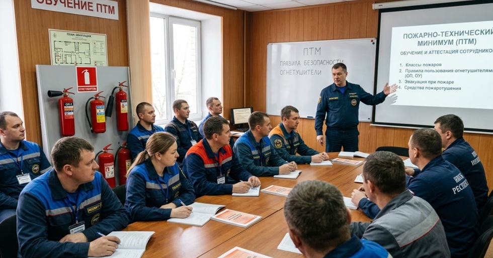 Кому в организации требуется обучение по пожарно-техническому минимуму?