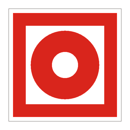 Знак пожарный «Кнопка включения установок пожарной автоматики»