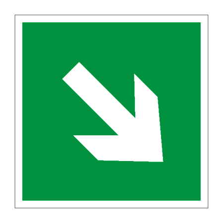 Знак безопасности «Направляющая стрелка под углом 45»